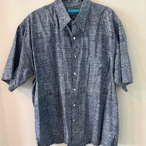 Tori Richard Blue Casual Button Down Shirt